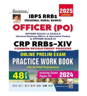 Kiran IBPS RRBs Officer PO 2025 CRP RRBs-XIV Prelims Exam Practice Work Book 48 Sets English Medium