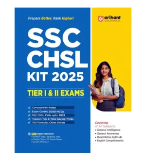 Arihant SSC CHSL KIT 2025 Tier 1 and 2 Exams Covering of All Subjects Complete Book English Medium
