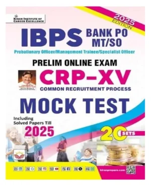 Kiran IBPS Bank PO MT SO Prelim Exam CRP XV Mock Test 20 Sets 2025 Edition English Medium K 5475