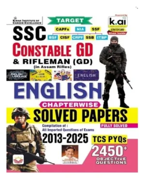 Kiran SSC Constable GD 2026 English Chapterwise Solved Papers Fully Solved 2013 to 2025 With TCS PYQs 2450+ Objective Questions English Medium K 5642