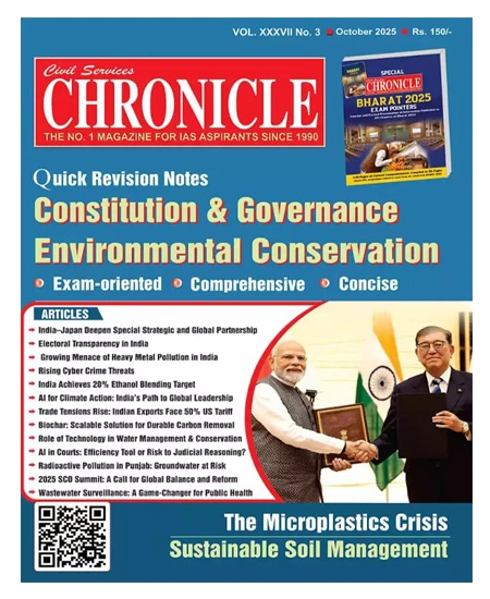 Civil Services Chronicle English October 2025 Monthly Magazine Constitution and Governance Environmental Conservation Special Issue